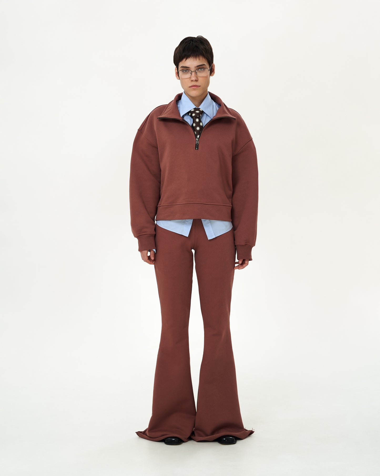 Flared trousers Terracotta