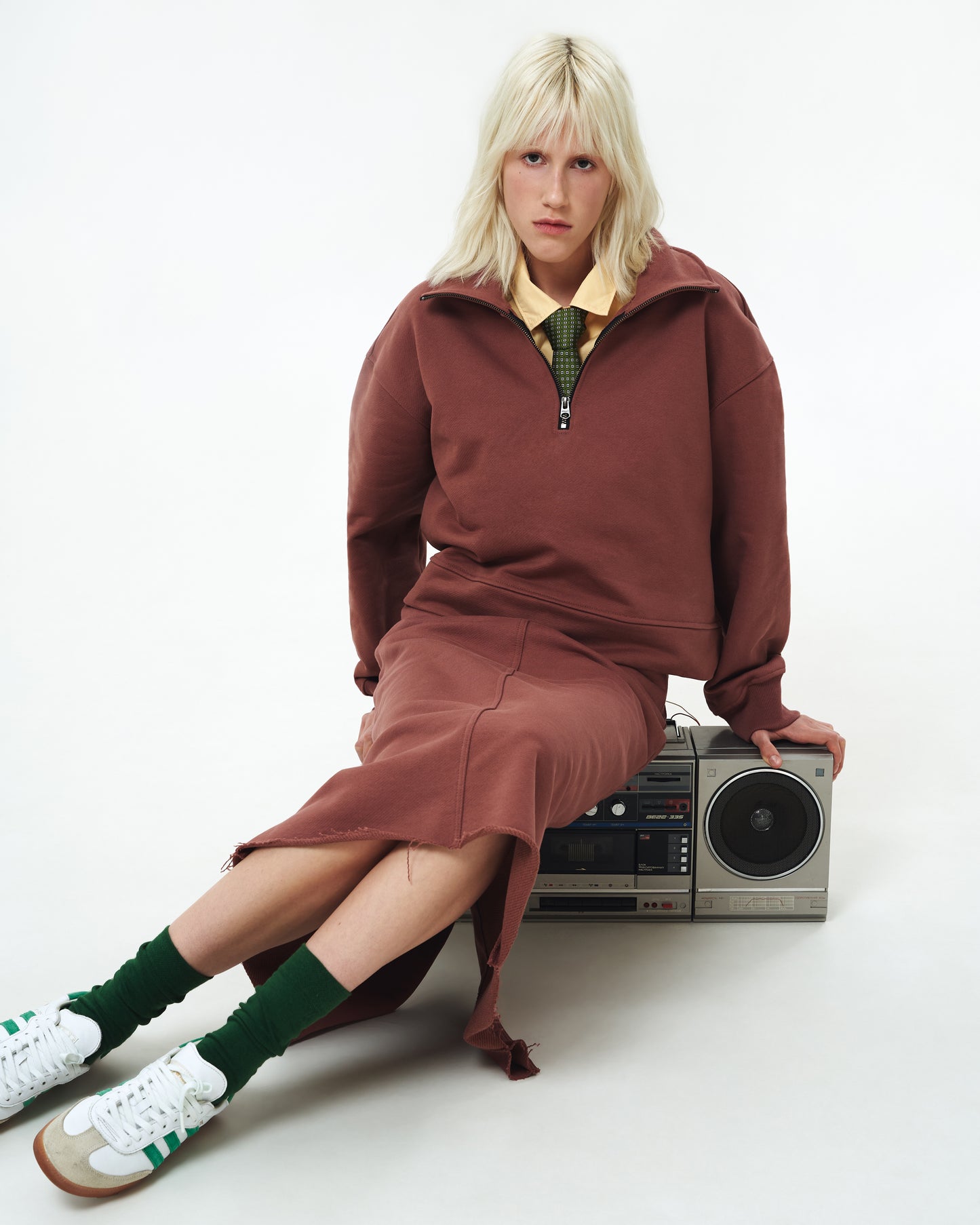 Zip sweatshirt Terracotta