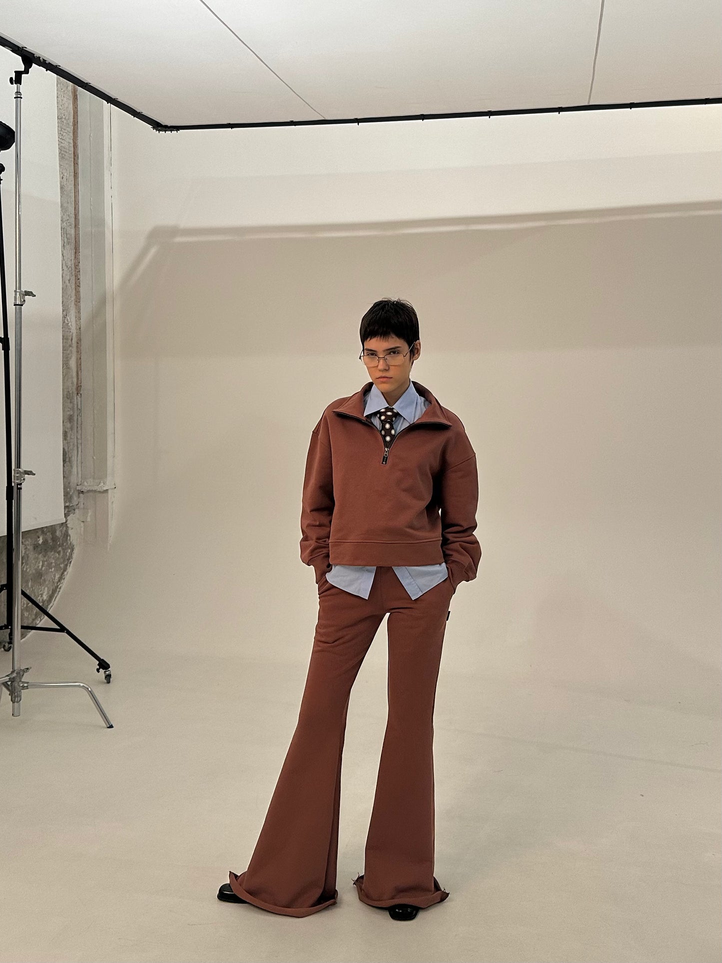 Flared trousers Terracotta
