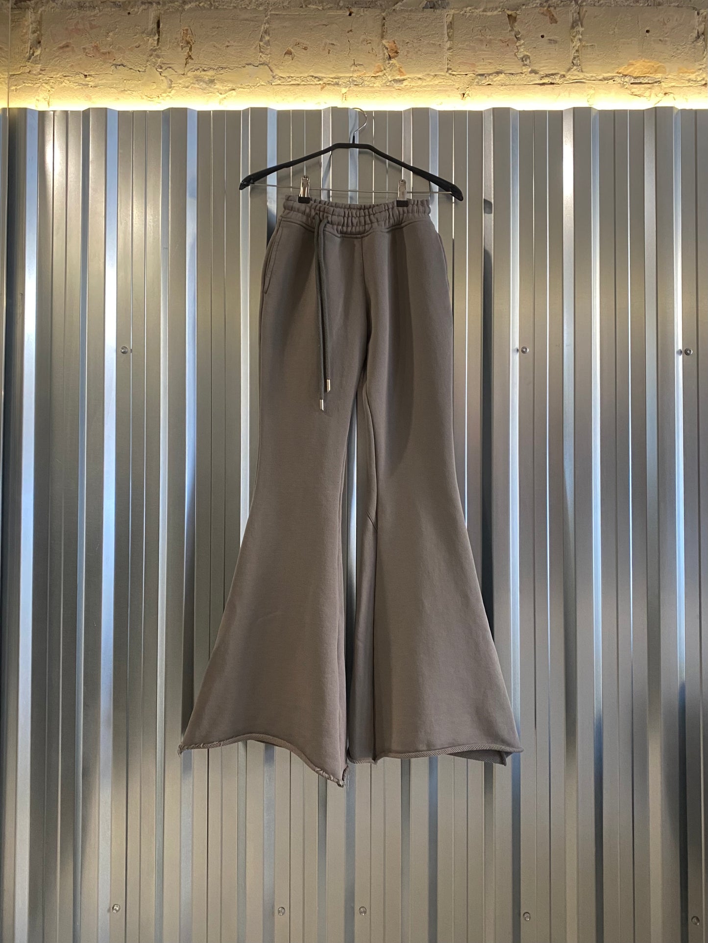 Flared trousers Gray