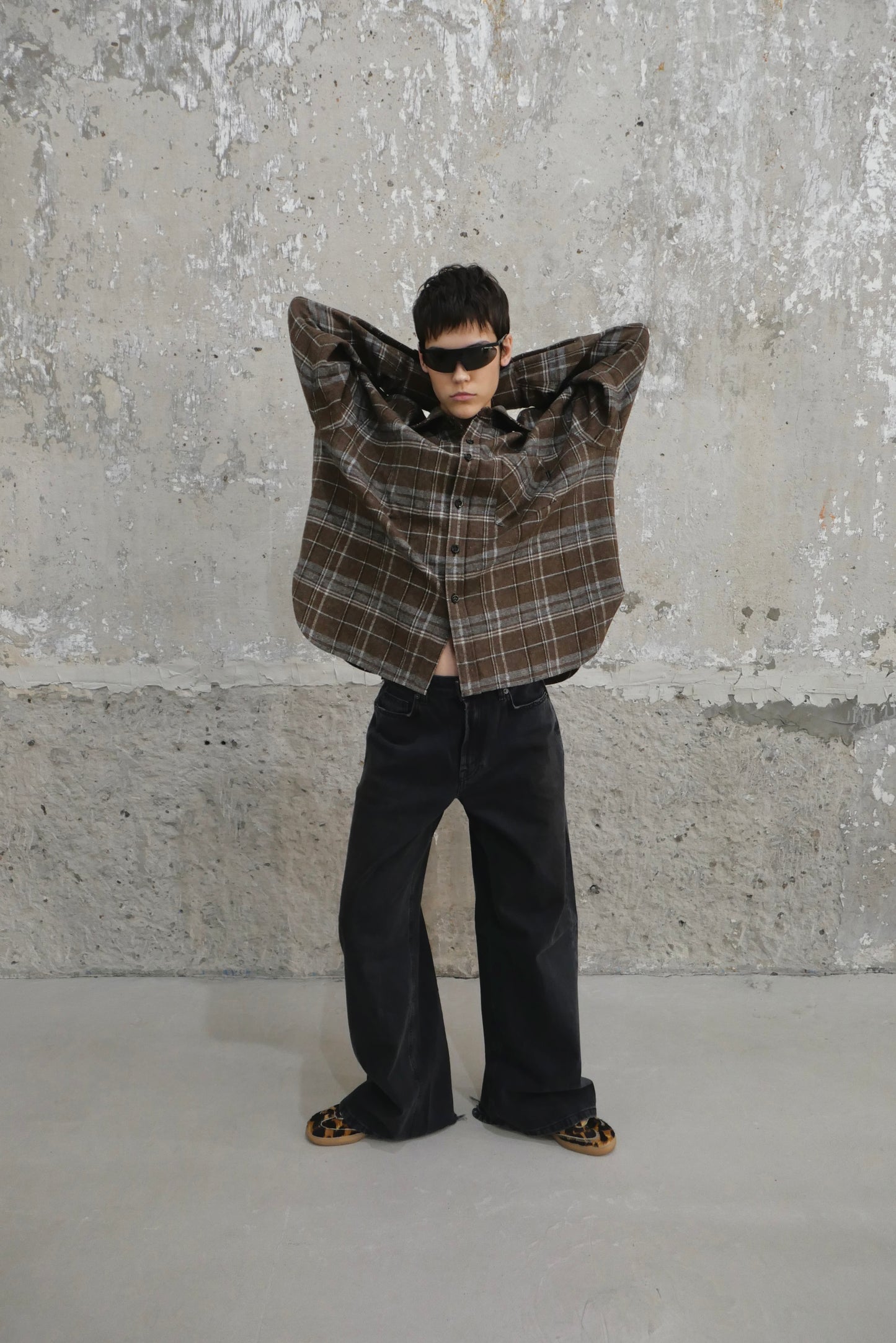 Plaid shirt Brown