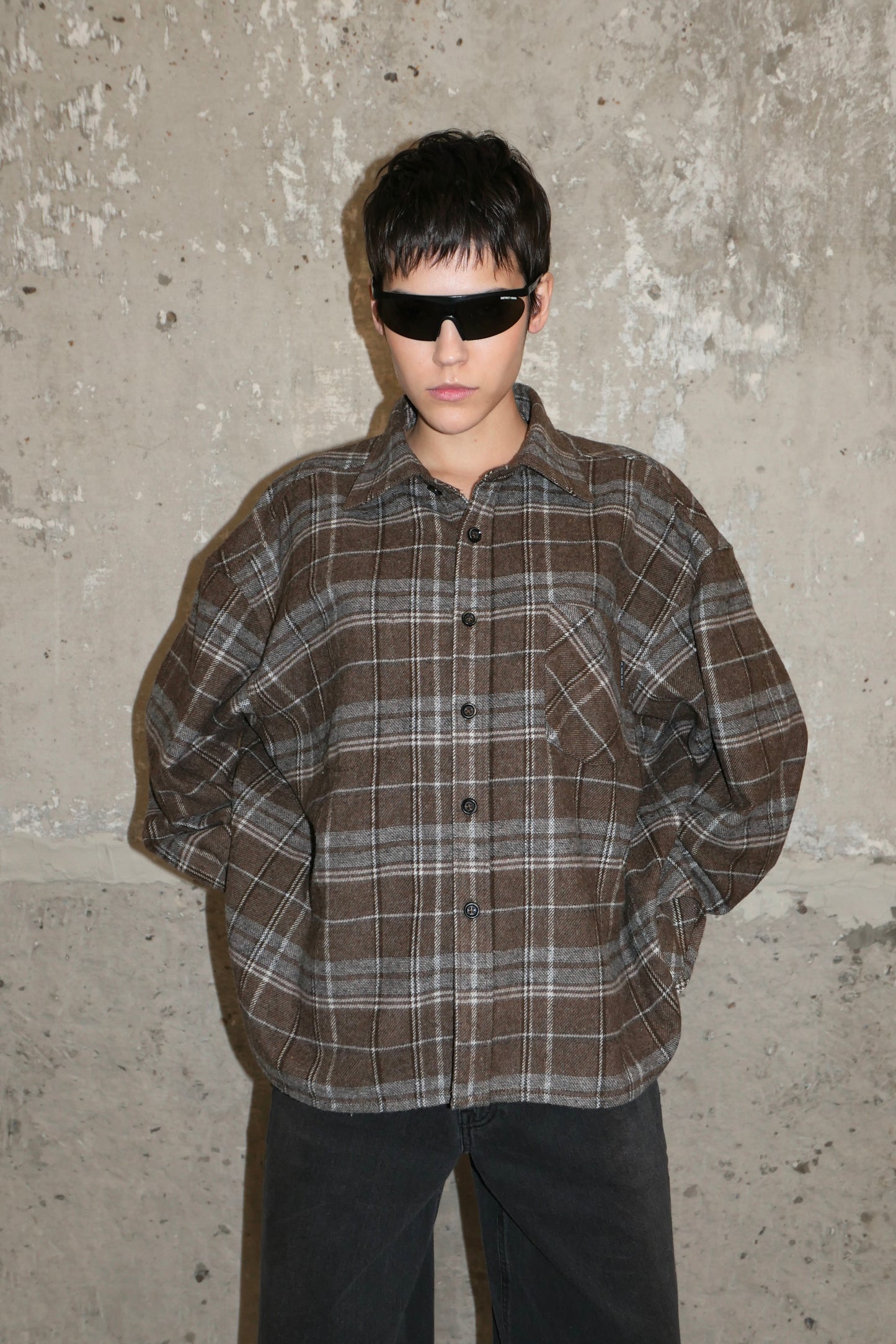 Plaid shirt Brown