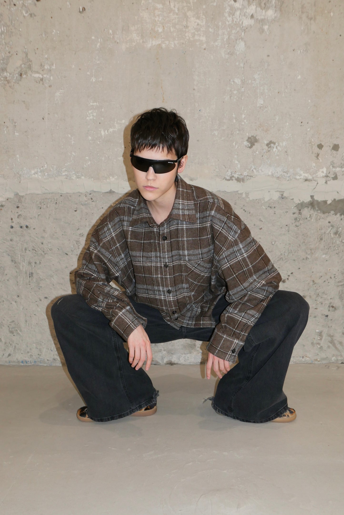 Plaid shirt Brown