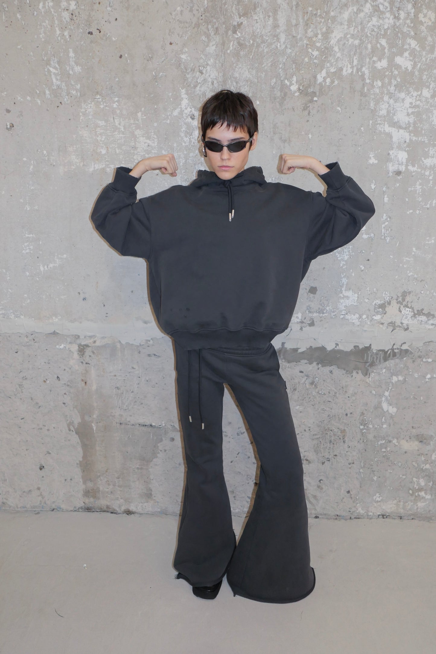Flared trousers Anthracite